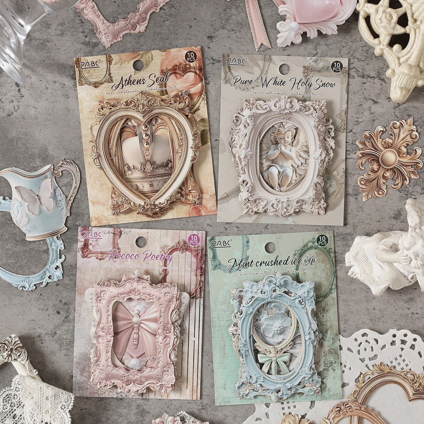 10 Pcs Aesthetic European Journal Stickers YZOF