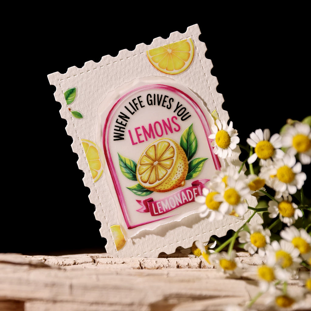 2 Sheets Waterproof Rub on Stickers - Lemmon