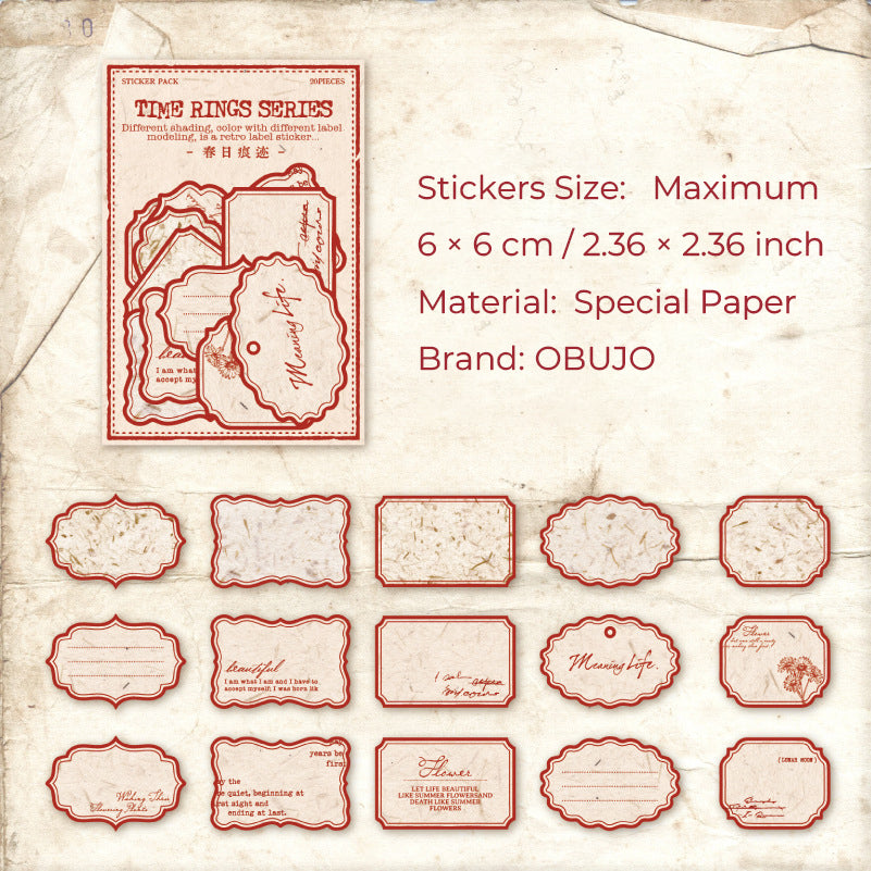 30 Pcs Vintage Lable Stickers SGNL