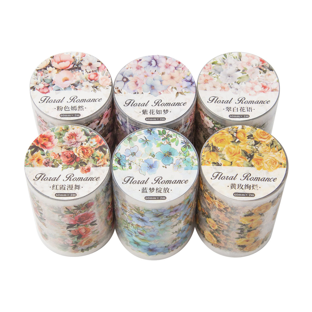 1 Roll Die-cut Flowers PET Tape HHLM