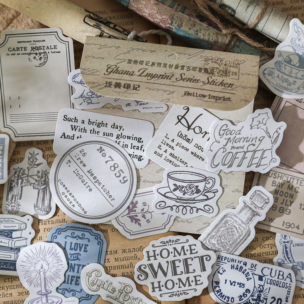 25 Pc Vintage Journal Stickers JNYJ