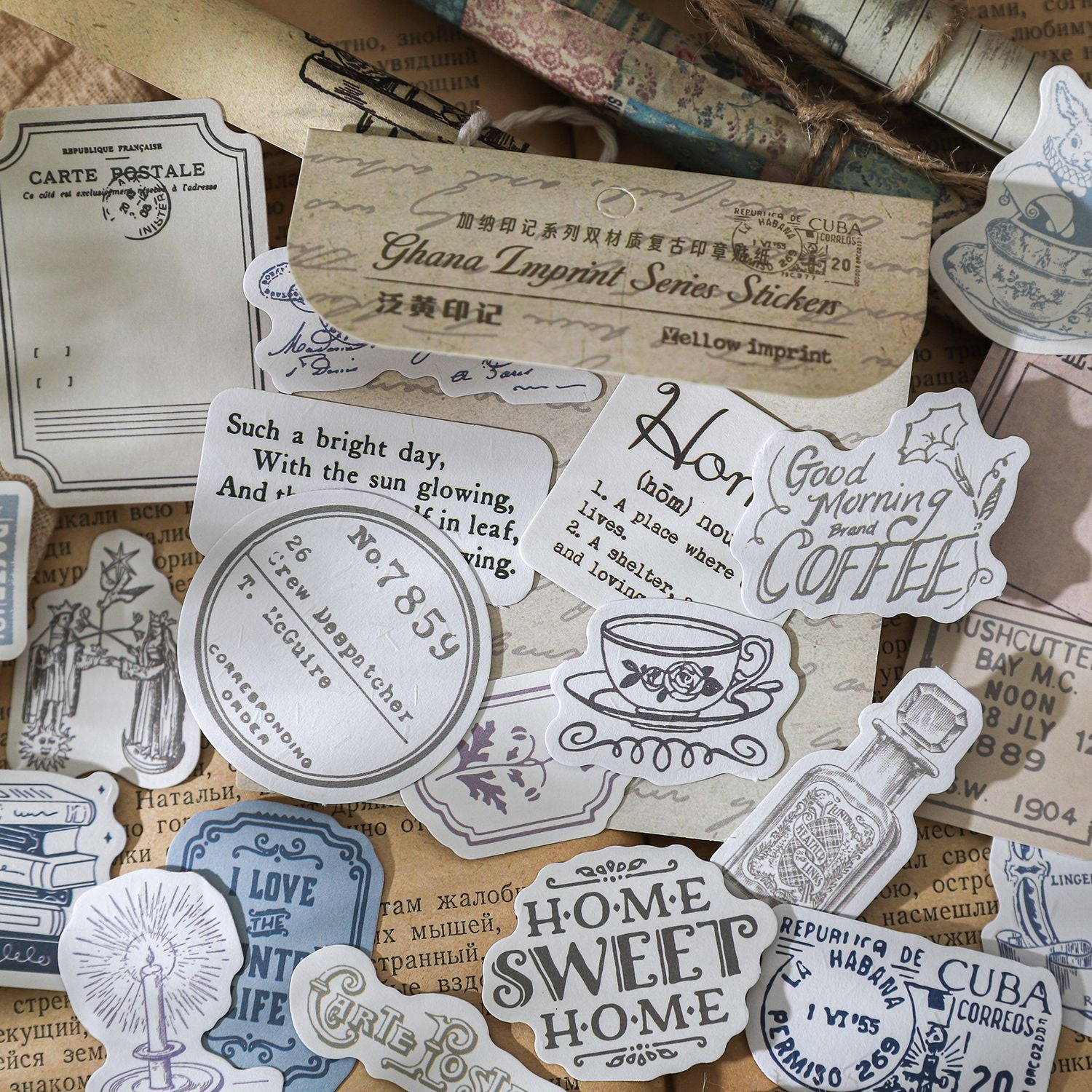 25 Pc Vintage Journal Stickers JNYJ