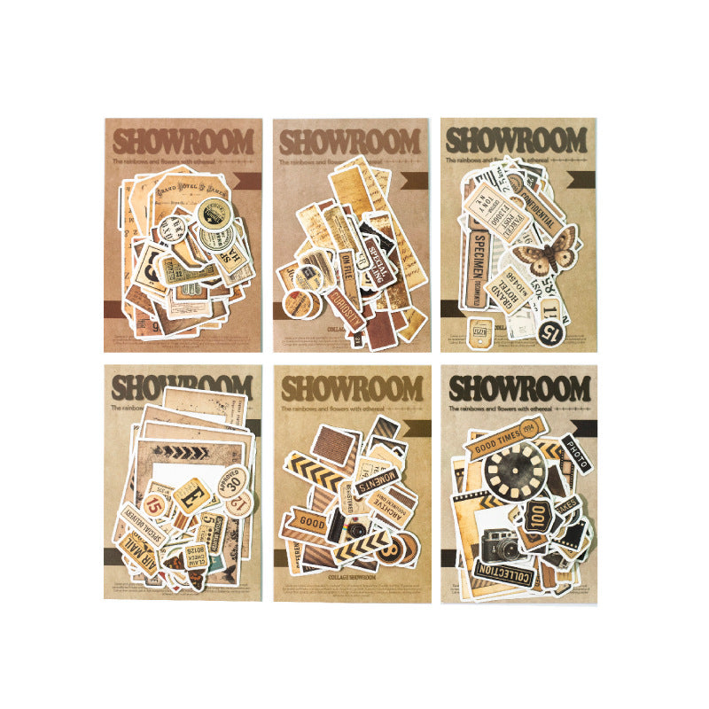 40 Pcs Vintage Junk Journal Stickers PTCLS