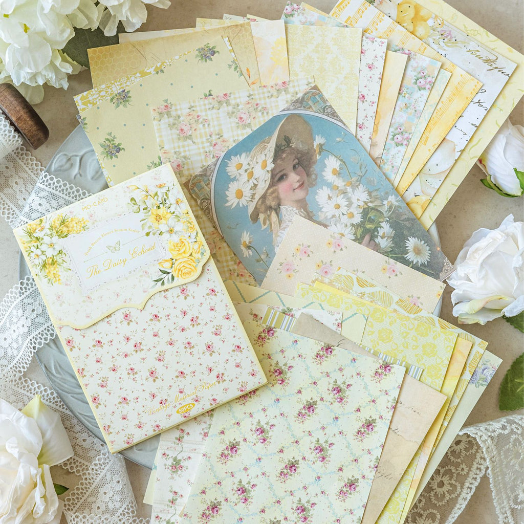 50 Pcs Basic Floral Scrapbook Paper QFHJ