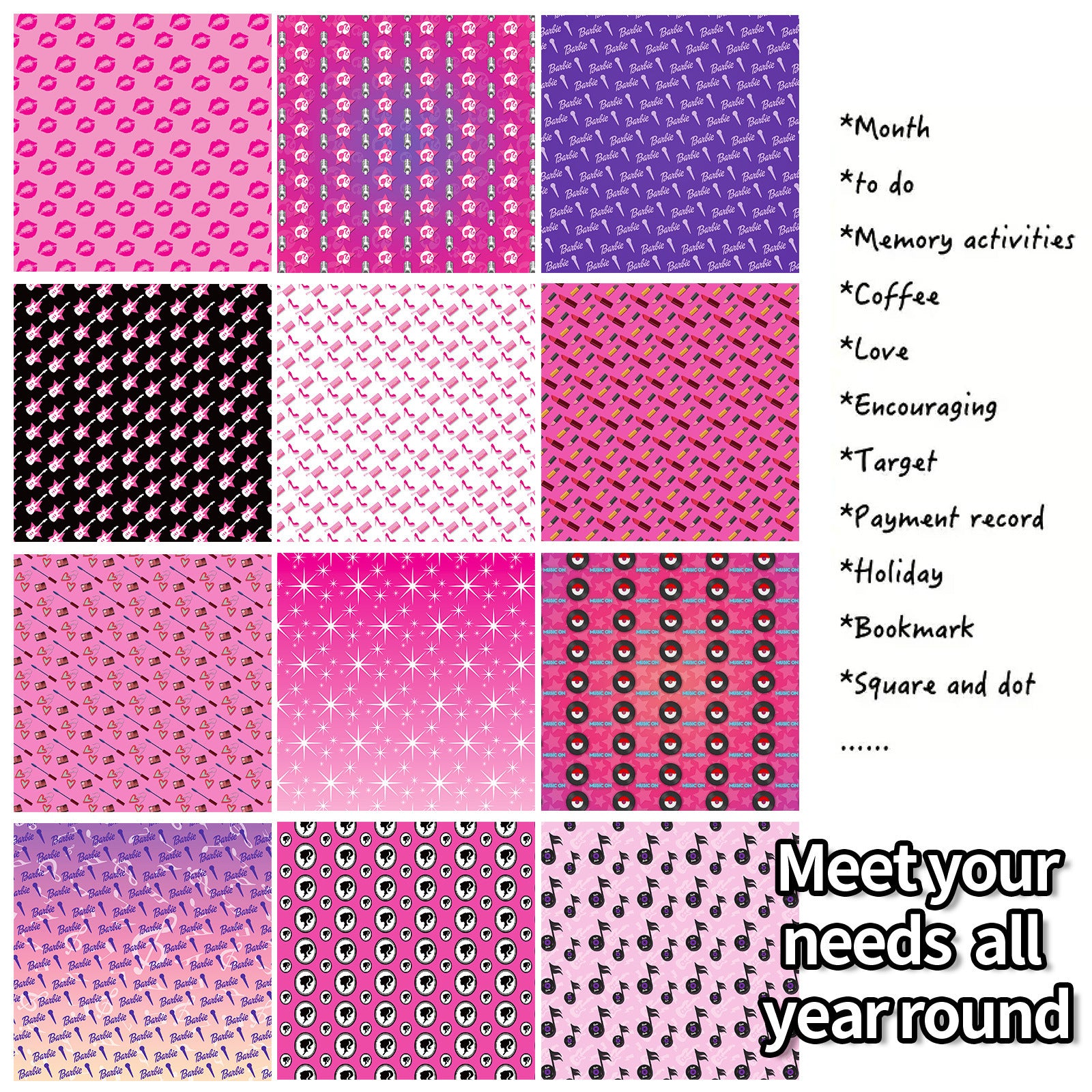 6 inch Barbie Valentine's Day Scrapbook Paper Pad PA312