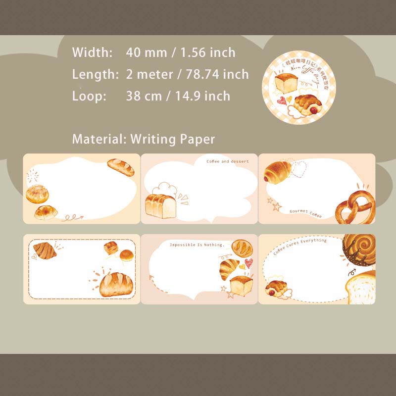 1 Roll Coffee Theme Notepad NNKFRJ