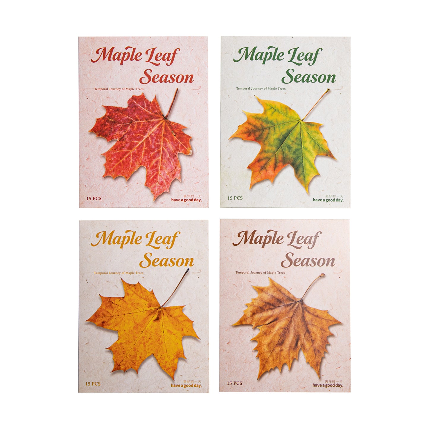 15 Pcs Autumn Leaf PET Stickers FYJJ