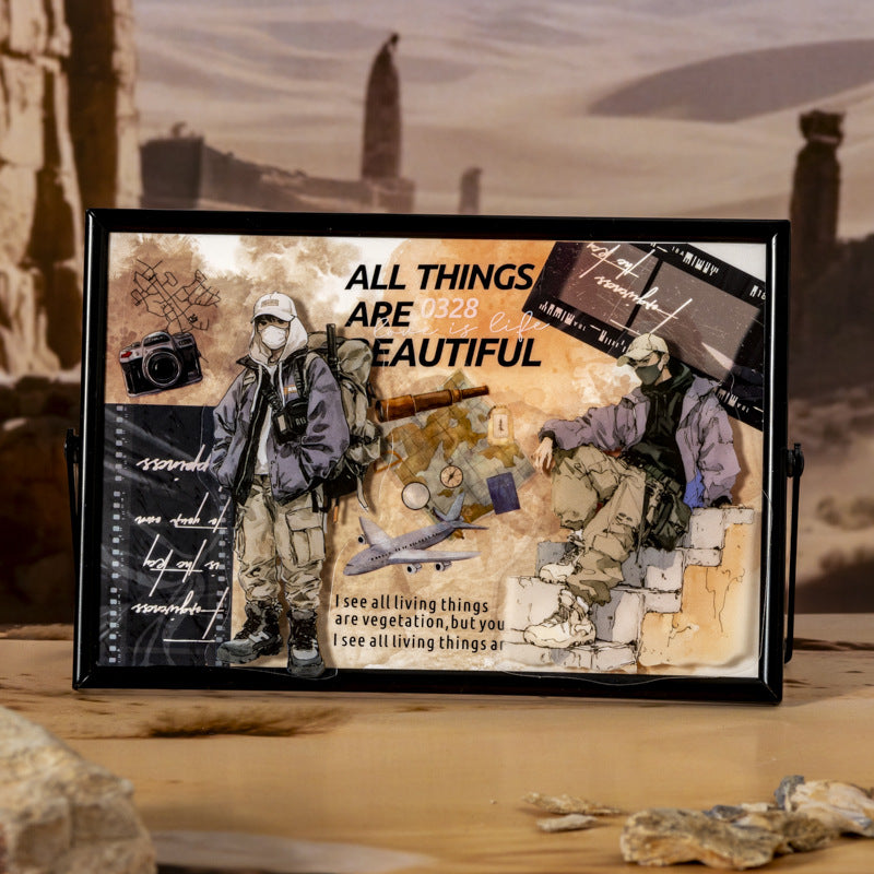 20 Pcs Adventure Boy PET Stickers TXSC