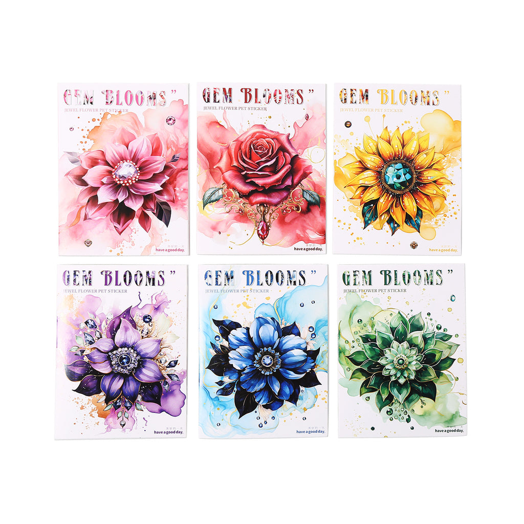 30 Pcs PET Flower Stickers BSZF