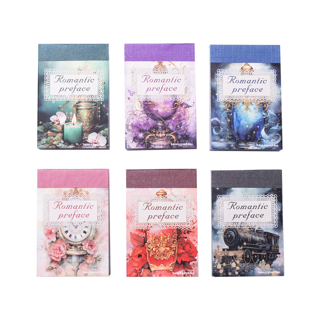 50 Pcs Vintage Washi Stickers Book LMXZ