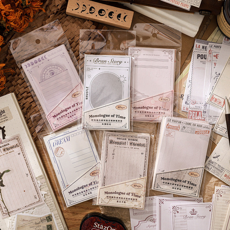 30 Pcs Vintage Notepad Paper SGDB