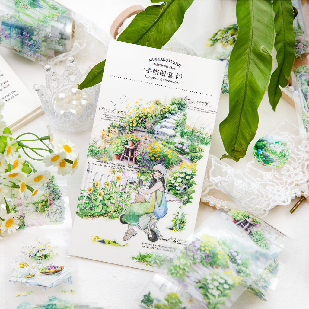 1 Roll Garden Theme PET Stickers Tape LYJCJJ