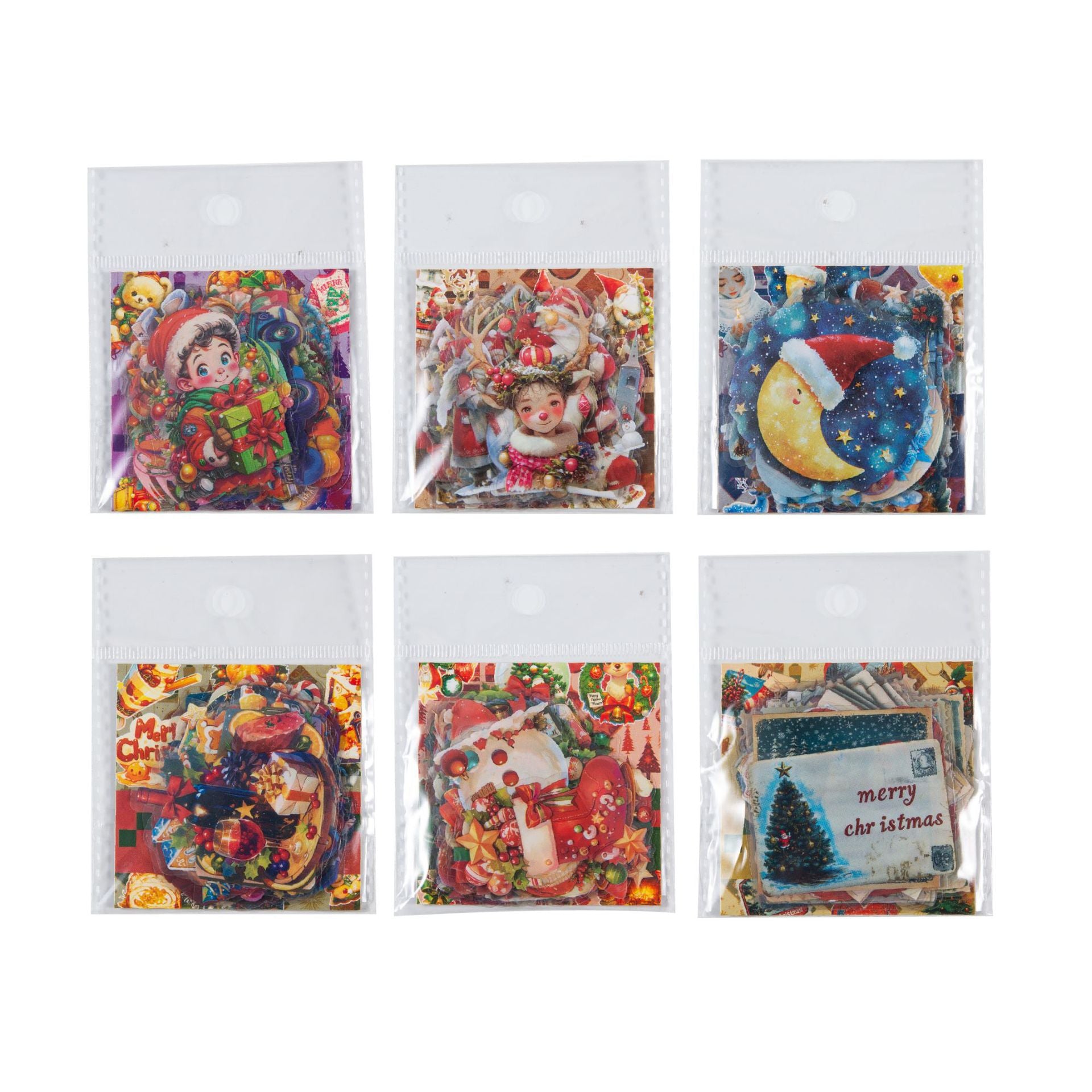 30 Pcs Christmas Themed PET Stickers SDKL