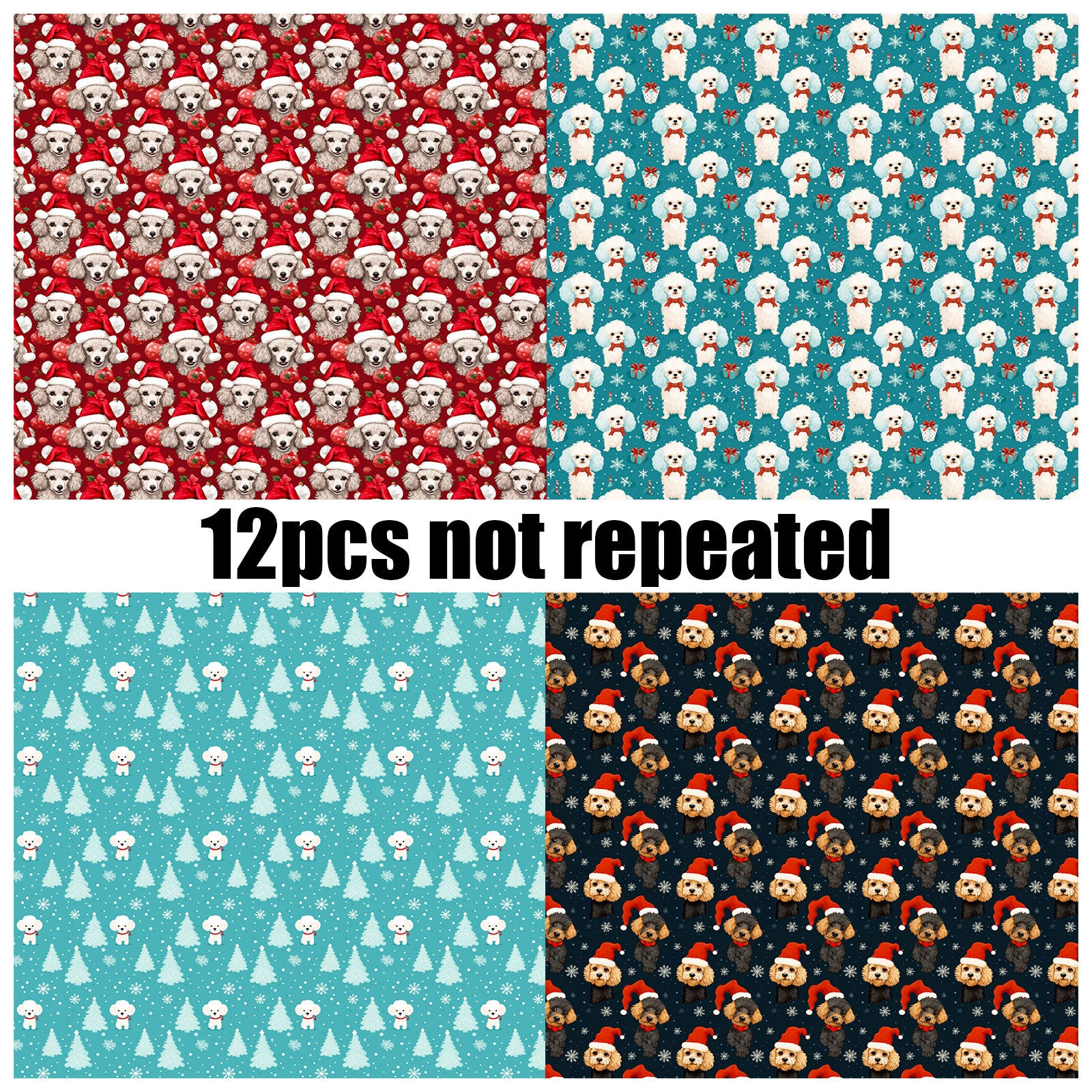 6 inch Christmas Puppy Scrapbook Paper Pad PA346