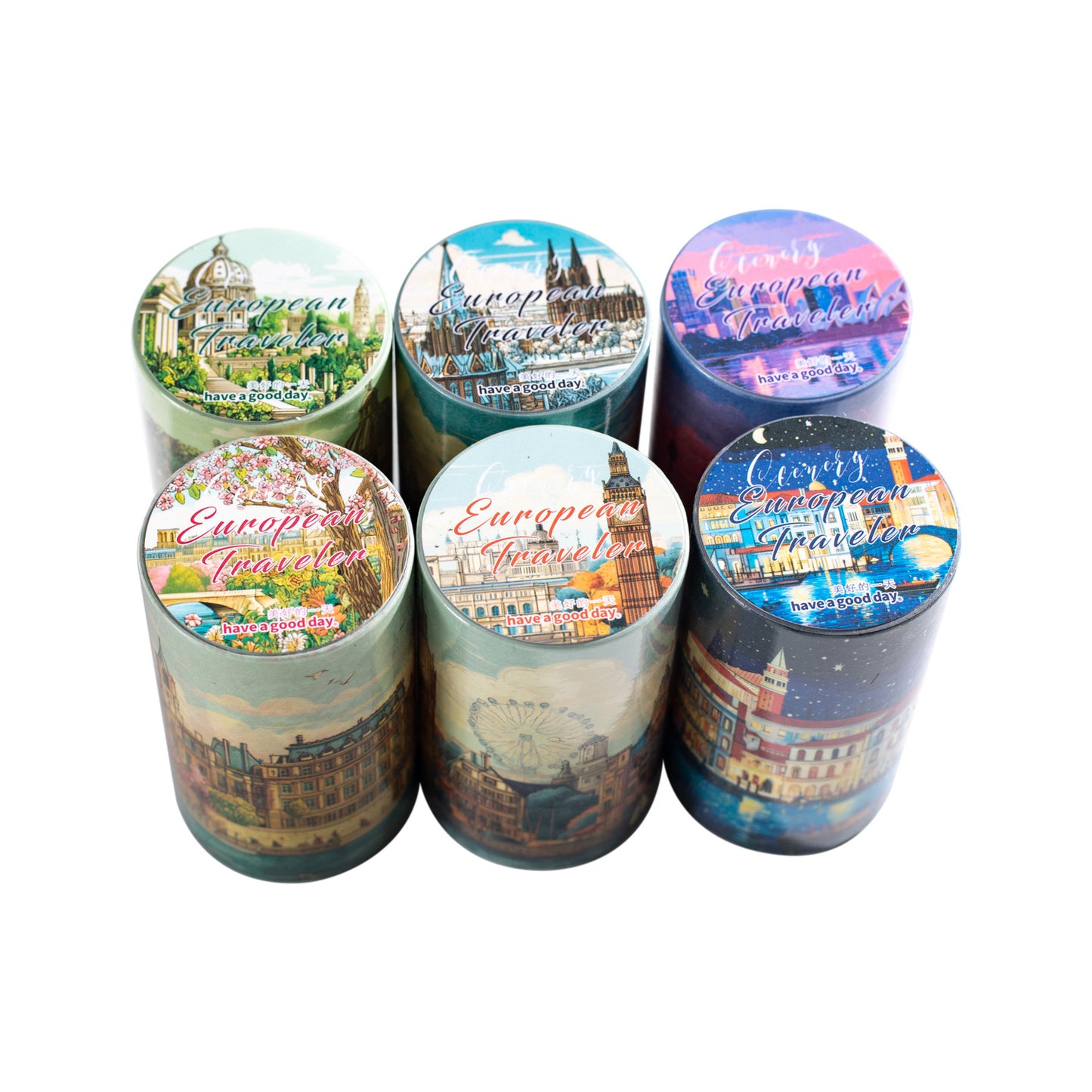 1 Roll Europe Travel Theme Washi Tape OZLR