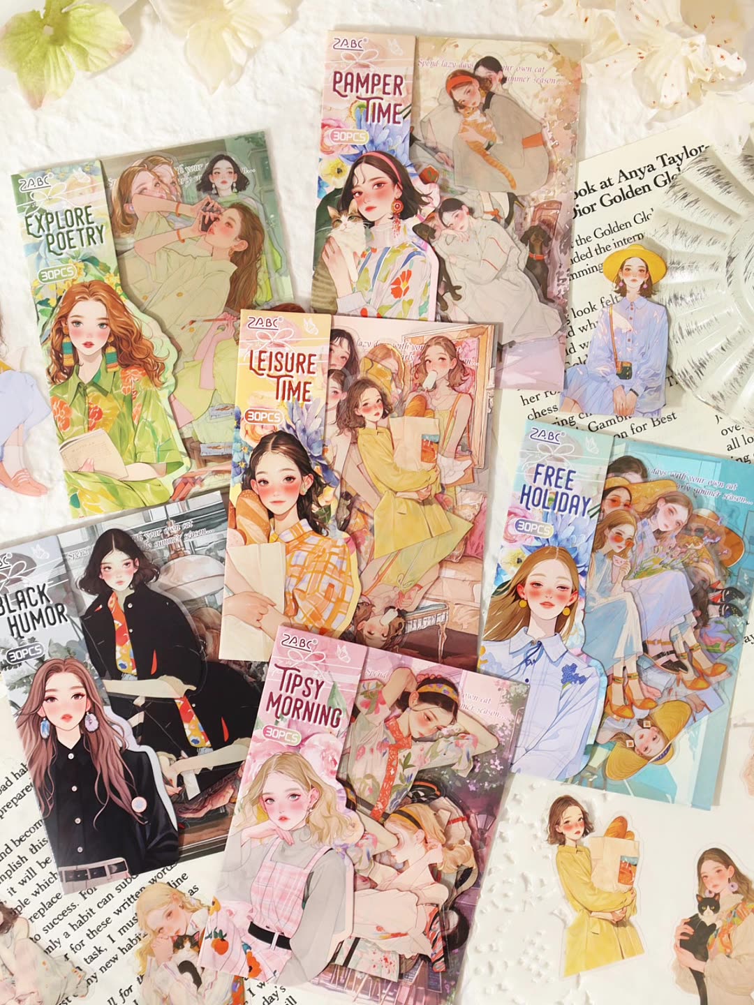 30 Pcs Girl Lifestyle PET Stickers SHSP