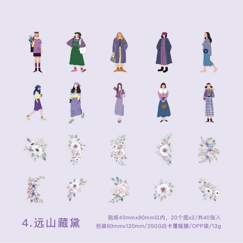 Cosao PET Girl Stickers