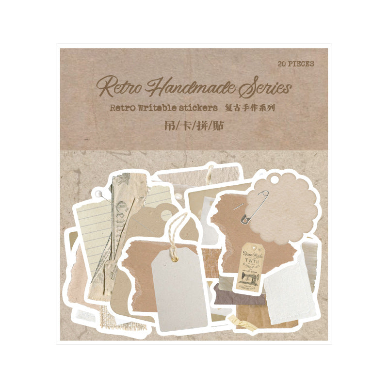 20 Pcs Vintage Label Stickers FGSZ
