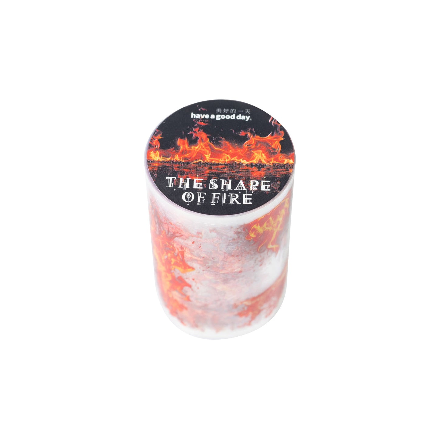 1 Roll Pre-cut  Fire Theme PET Stickers Tape HDXZ