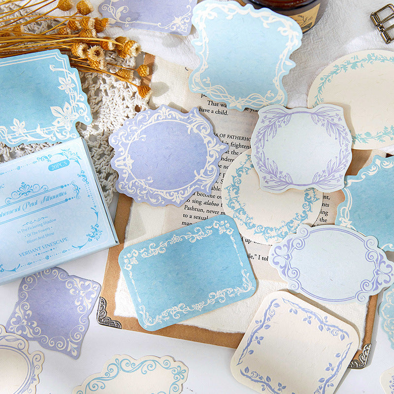 20 Pcs Floral Notepad Paper HJFY