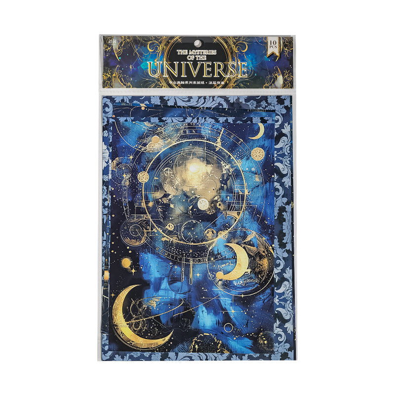 10 Sheets Galexy Themed Scrapbook Paper YZAM