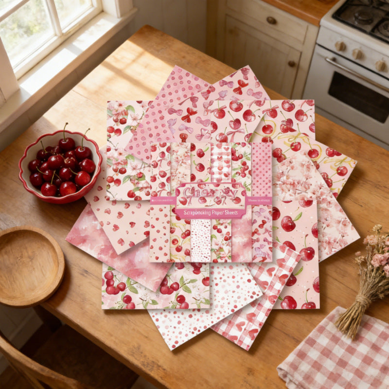 6 inch Cherry Scrapbook Paper Pad SKP593
