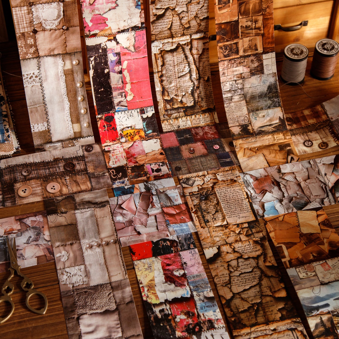 1 Roll Vintage Junk Journal Washi Tape SGCFP