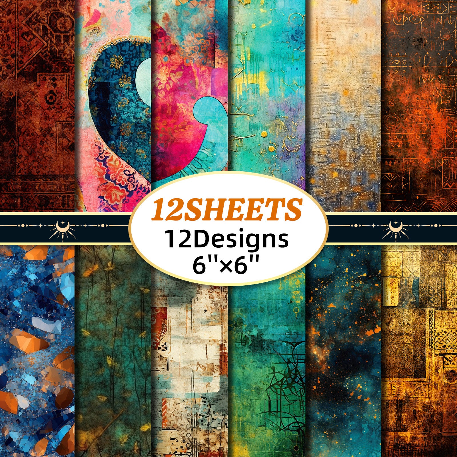 6 inch Vintage Scrapbook Paper Pad PA730