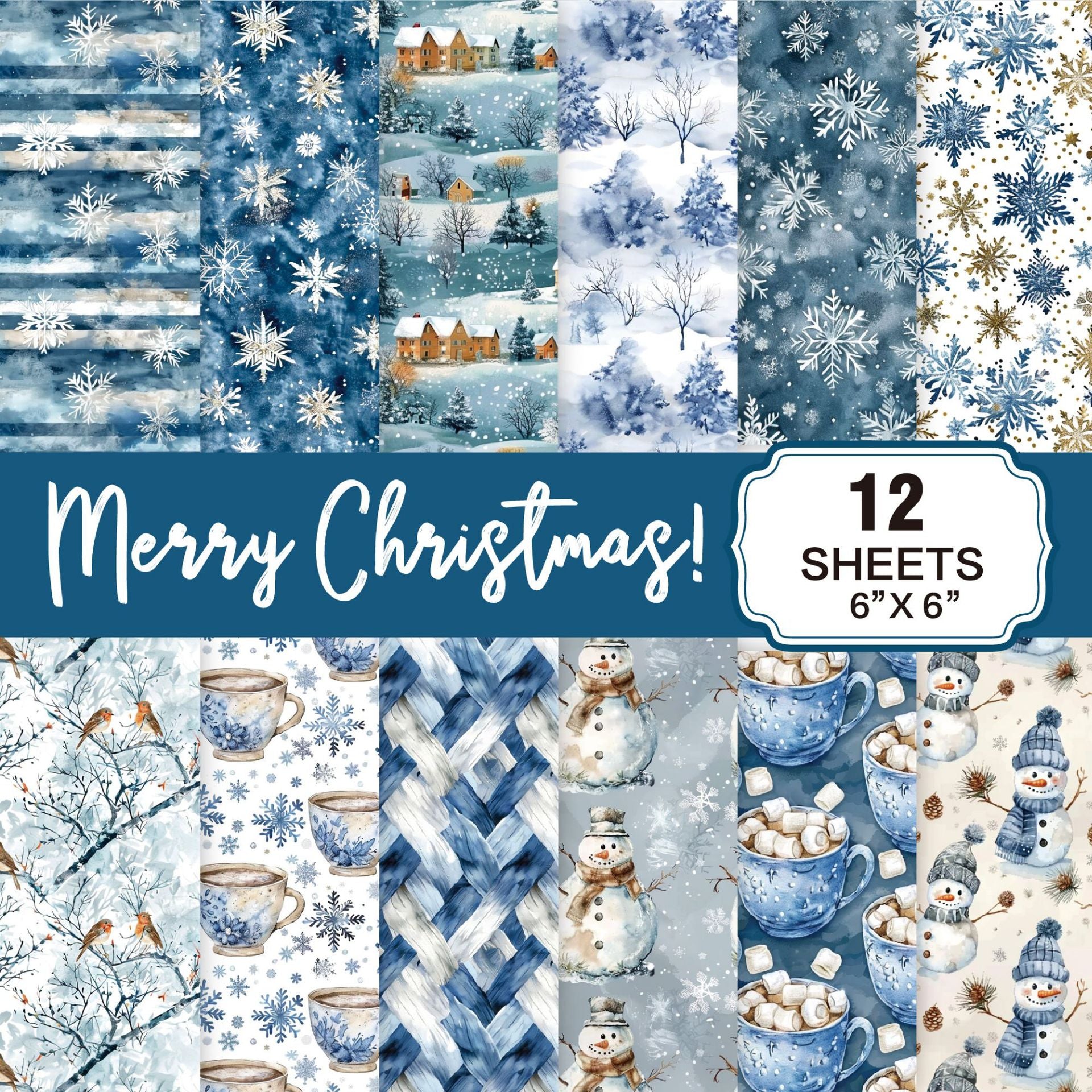 6 inch Christmas Scrapbook Paper Pad PAG56
