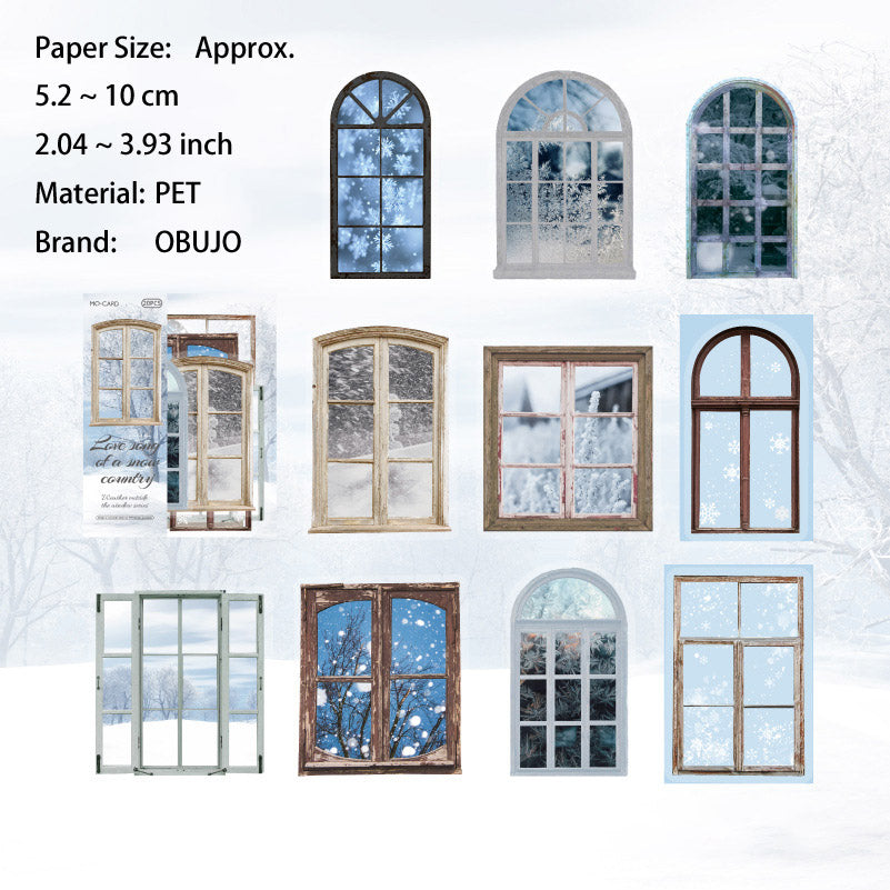 20 Pcs Window PET Stickers CWQX