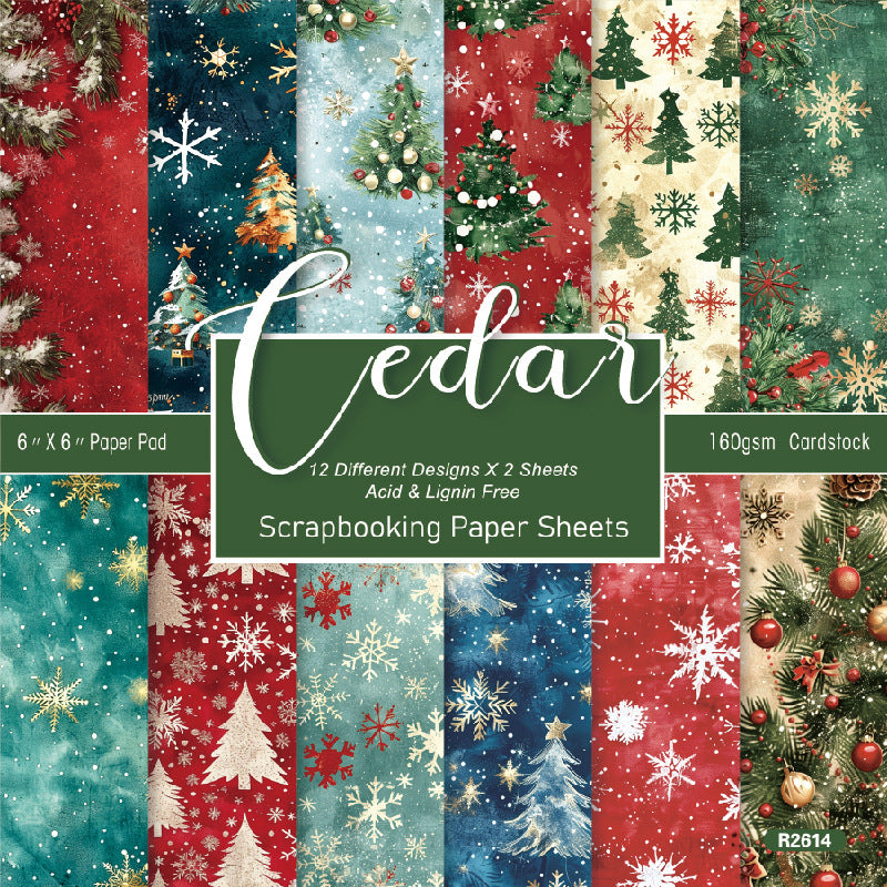 6 inch Christmas Scrapbook Paper Pad SKP2614