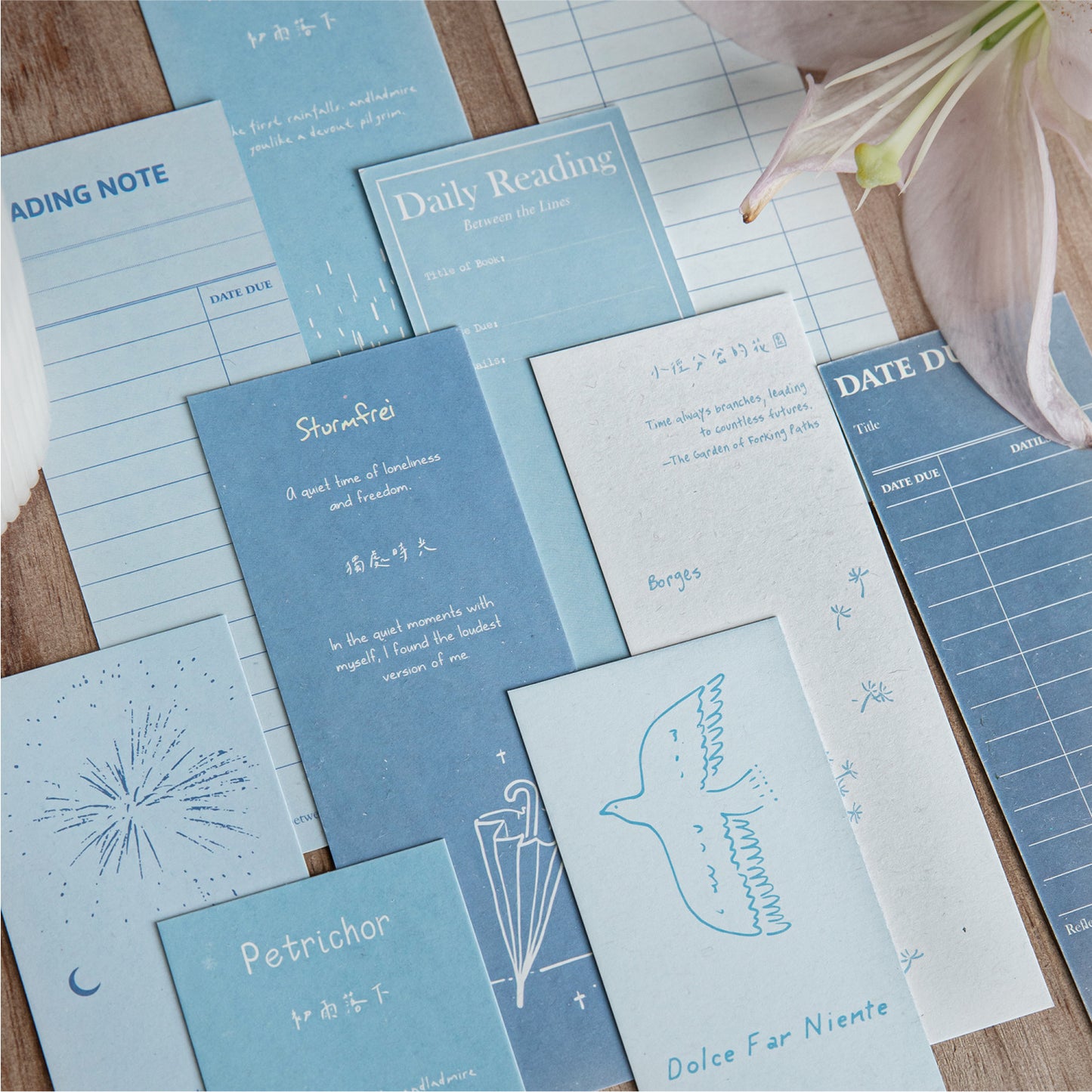 5 Sheets Vintage Paper Bookmark DQSJ