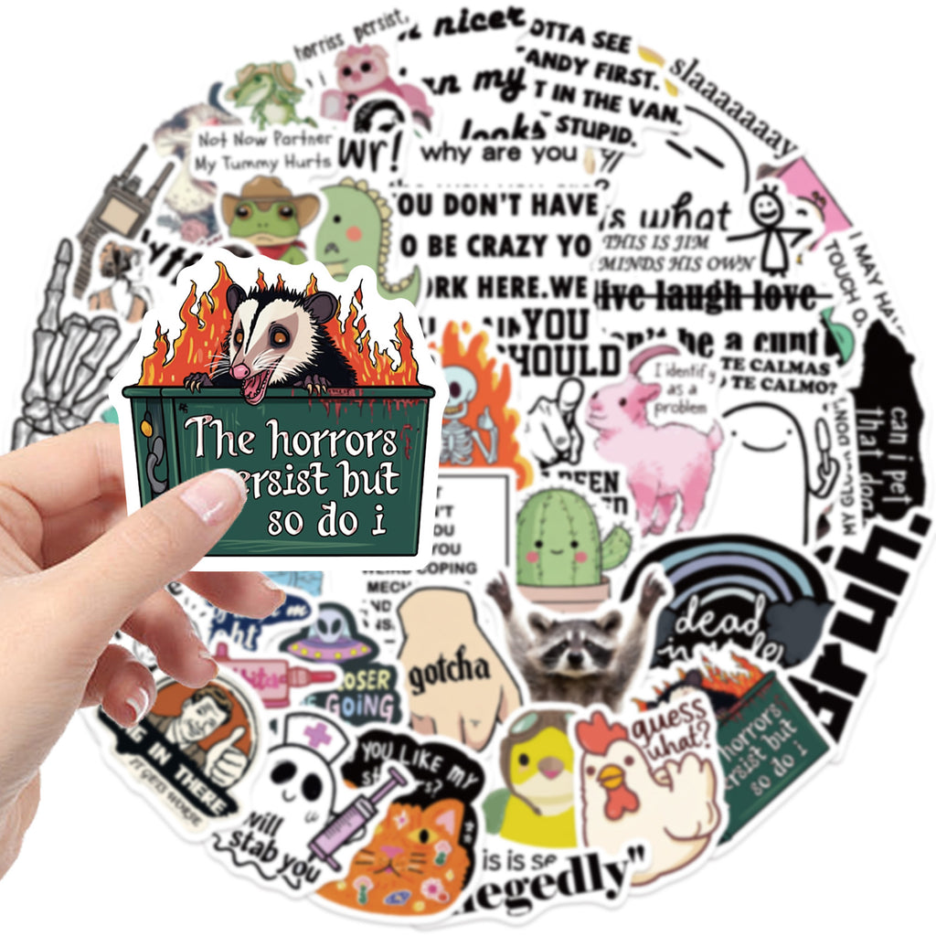 50PCS Funny Sarcastic Meme Vinyl Stickers FUN11