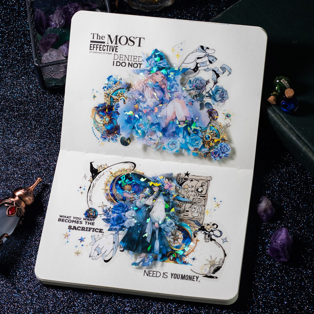 5 Pcs PET Witch Stickes SXNW