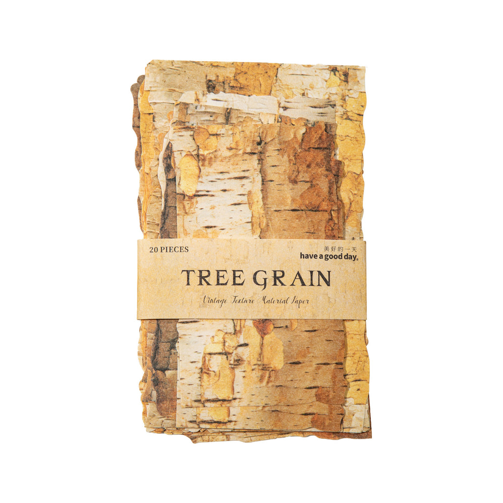20 Sheets Tree Bark Texture Journal Paper SWYJ