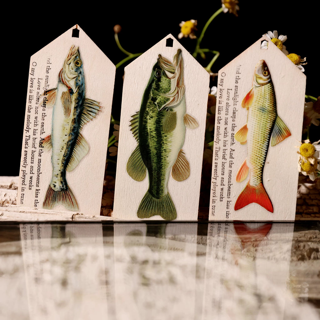 2 Sheets Waterproof Rub on Stickers - Lure Fish