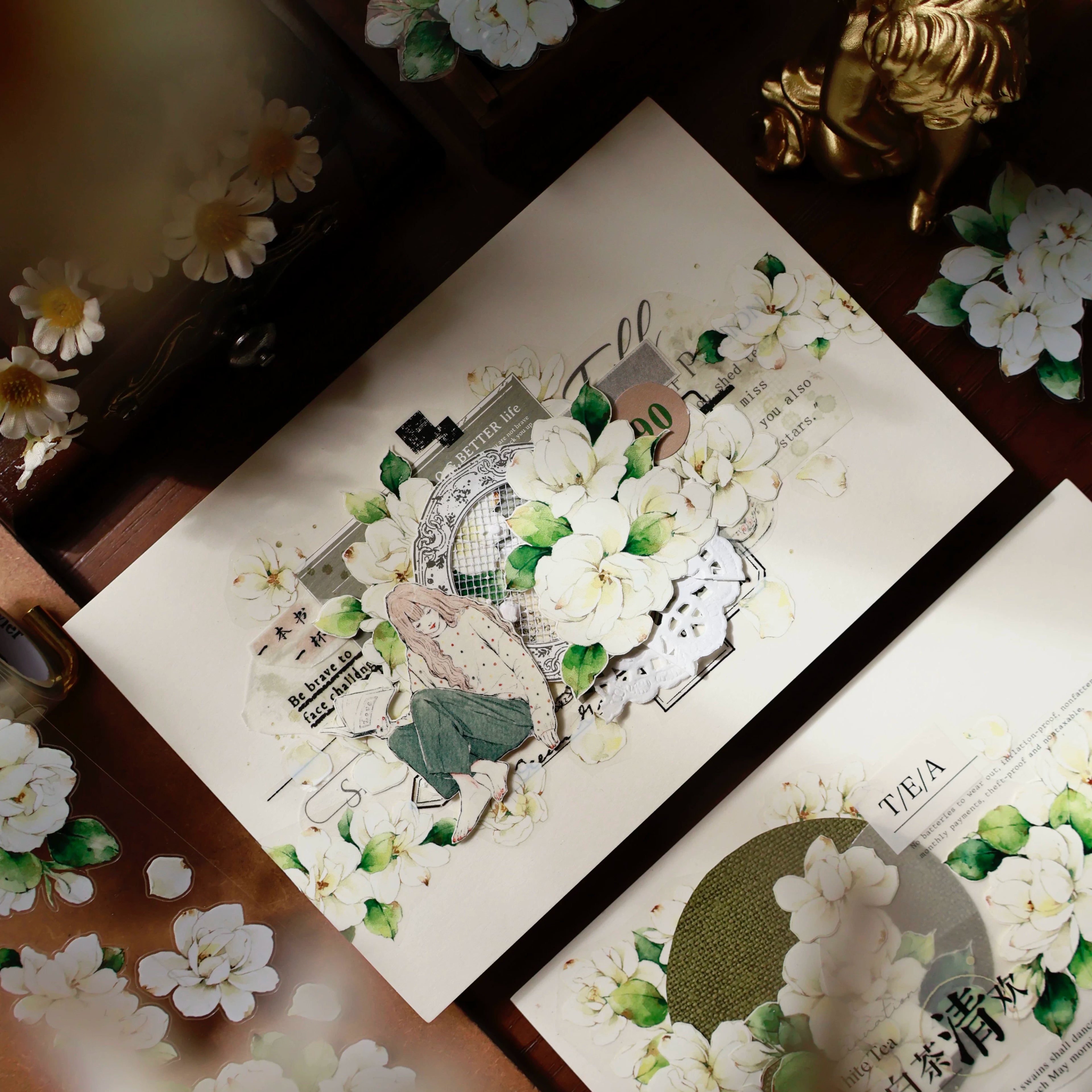 Floral Decorative Tape Rolls- Jasmine Elegance