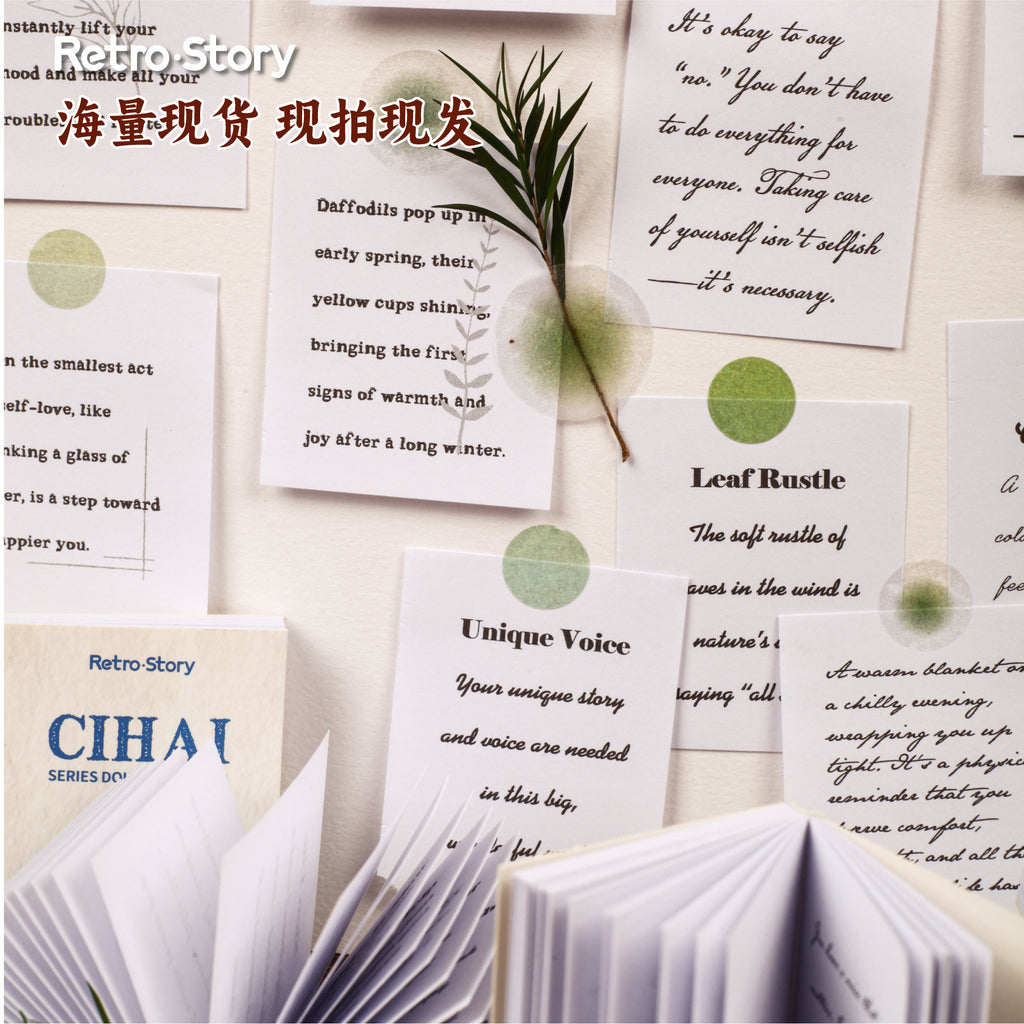 50 Pcs Dictionary Theme Journal Paper CHXL