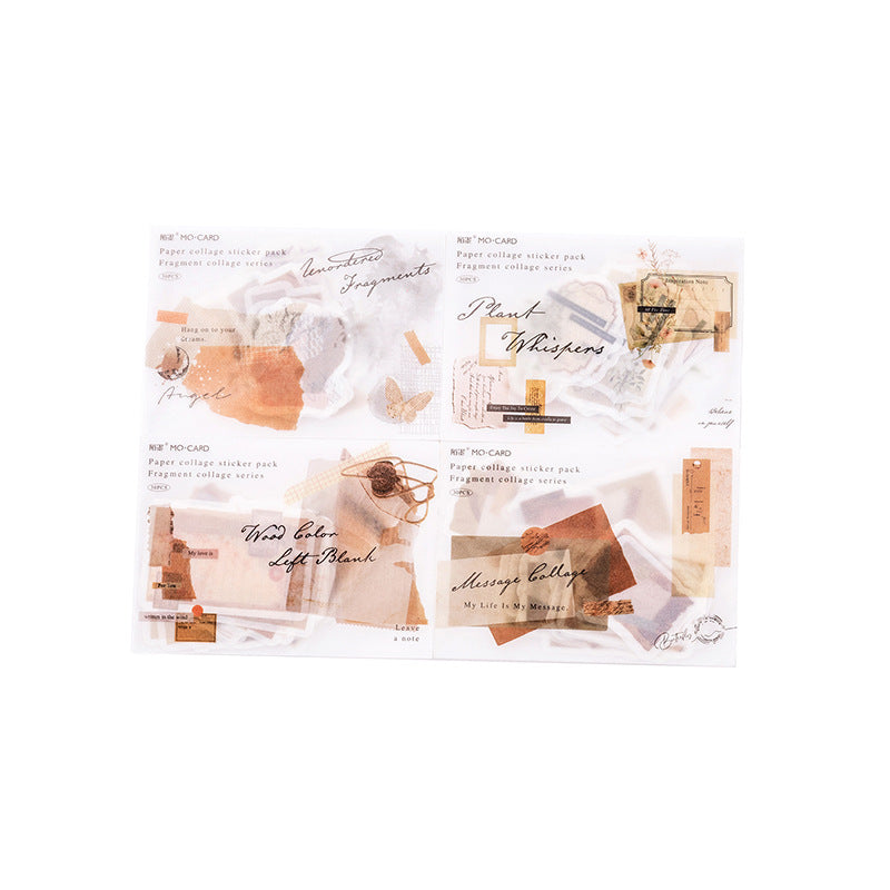 30 Pcs Vintage Collage Washi Stickers SPPT