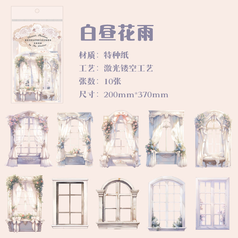 10 Pcs Window Theme Stickers CBHY