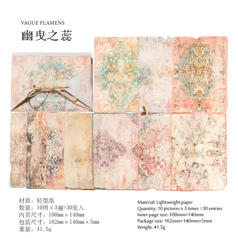 30 Sheets Vintage Scrapbook Paper SNDF