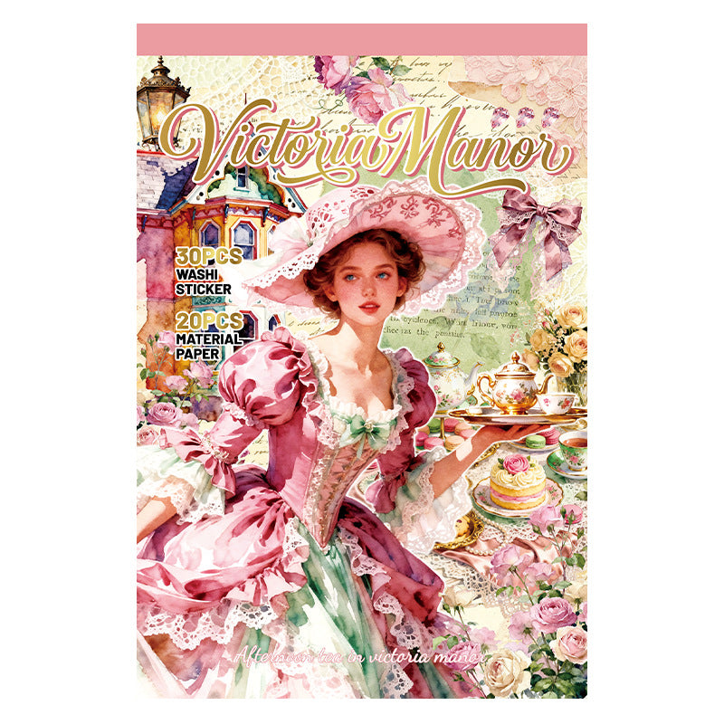 A5 Mixed Material Sticker Book - Victoria Manor