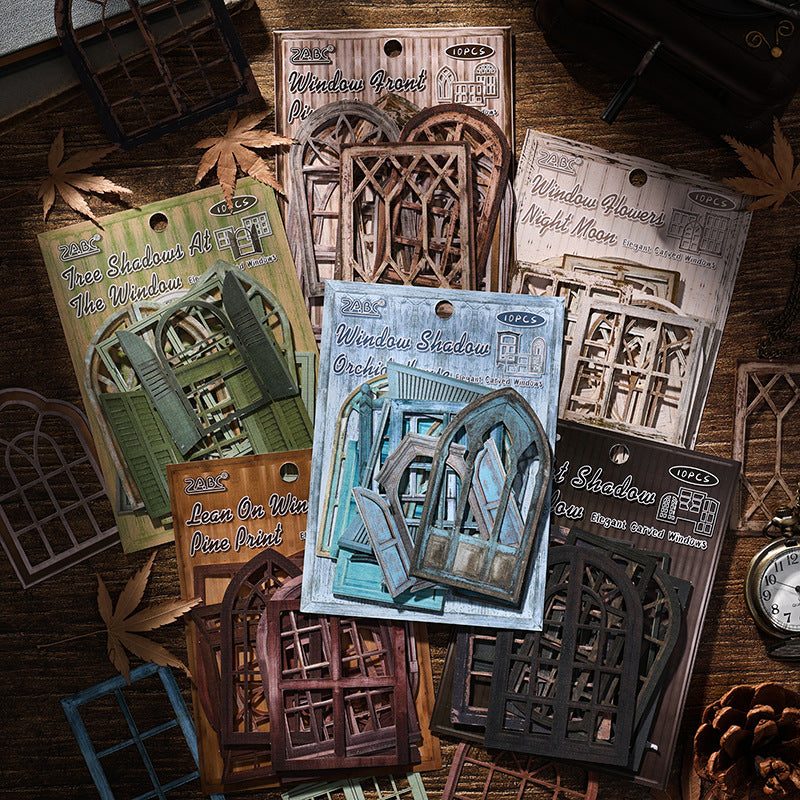 10 Pcs Cutout Windows Stickers YYDC