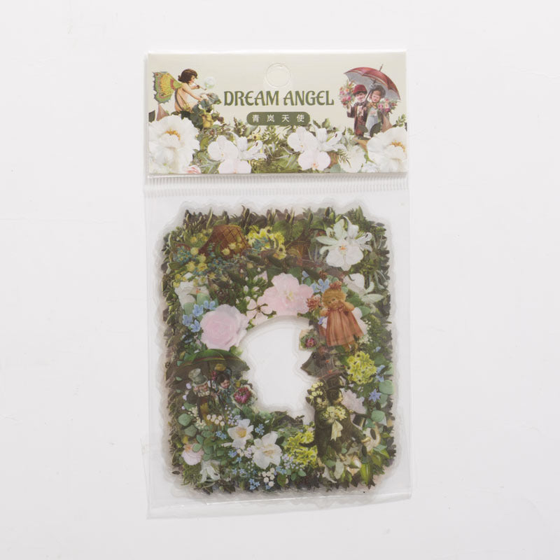 10 Pcs Flower Frame PET Stickers MYTS
