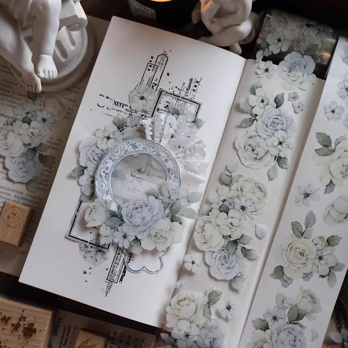 Floral Decorative Tape Rolls- Jade Whispers