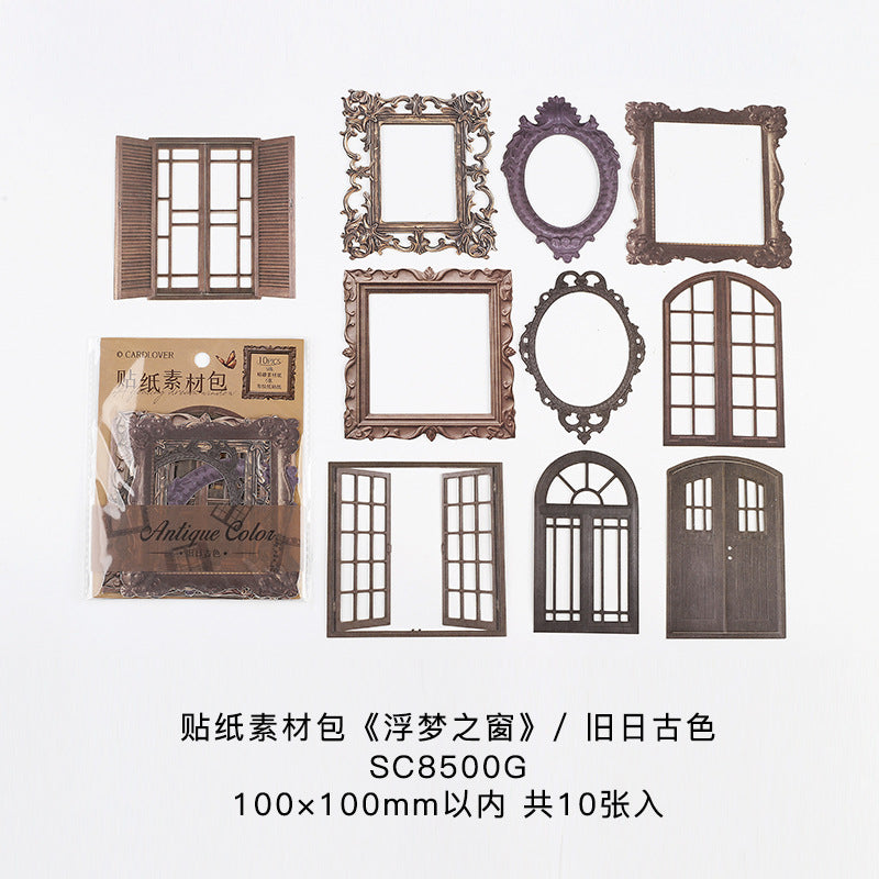 40 Pcs Hollow Window Scrapbook Paper FMZC
