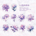 20 Pcs Rainbow Flowers PET Stickers CHDHH