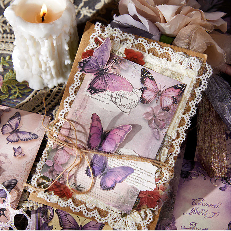 32 Sheets Butterfly Themed Scrapbook Paper PQSC