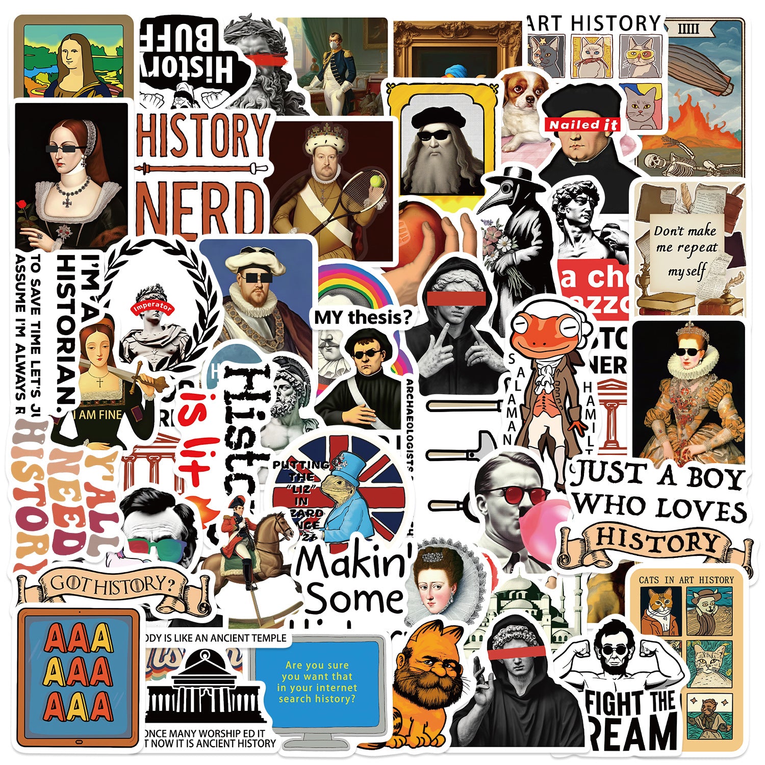 50PCS Funny Sarcastic Meme Vinyl Stickers FUN14