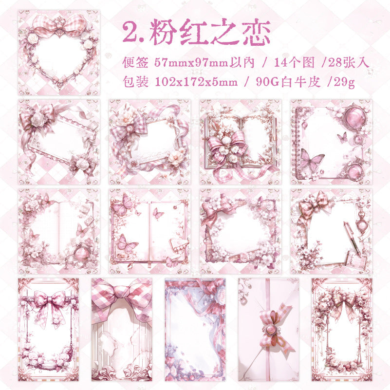 28 Pcs Vintage Notepad Paper WRLJ